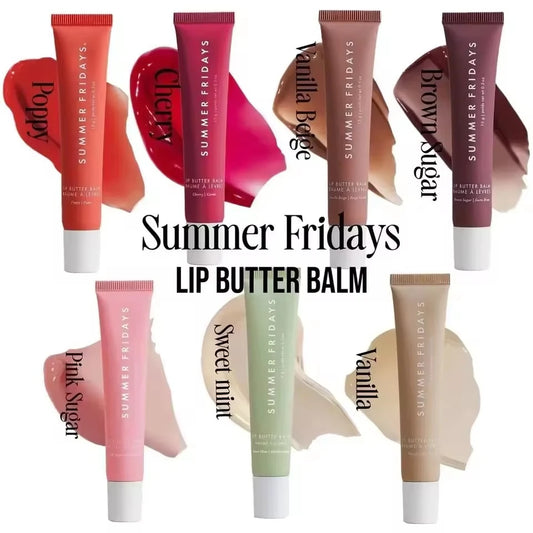 Summer Friday's Lip Balm Moisturizing Mirror Lip Gloss Lip Pink Guava Vanilla Coffee Cake Smell Lipstick Transparent Oil Makeup